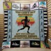 You Cant Buy Happiness Running Quilt Blanket  Quilt